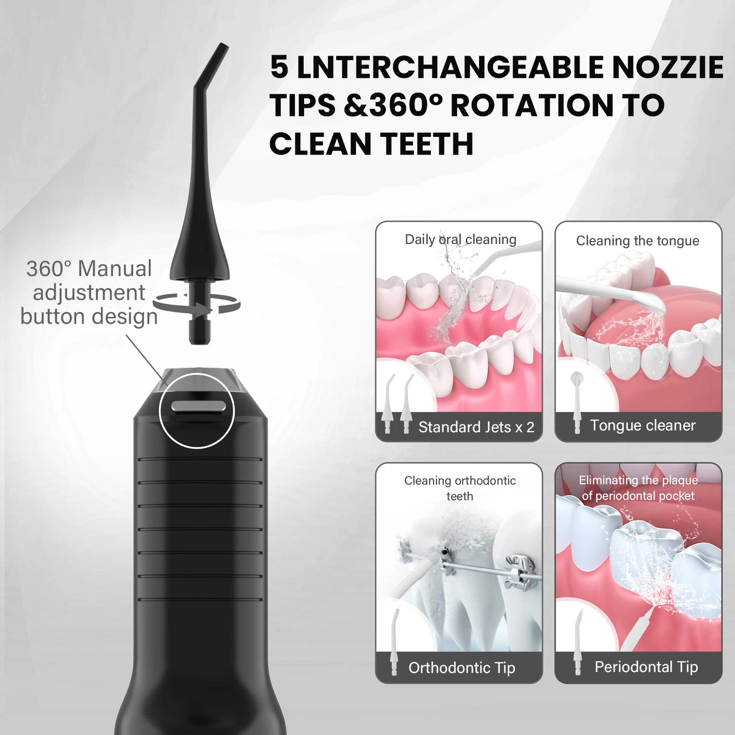 Sejoy Noir Black Water Flosser